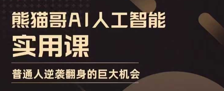 AI人工智能实用课，实在实用实战，普通人逆袭翻身的巨大机会-第二象限