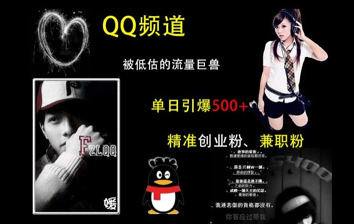 QQ频道：被低估的流量巨兽，单日引爆500+精准创业粉、兼职粉的引流秘籍-第二象限