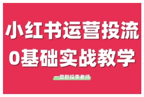 小红书运营投流，小红书广告投放从0到1的实战课，学完即可开始投放-第二象限