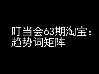 《淘宝天猫打爆班》原创高阶技术第63期，趋势词矩阵技术和玩法-第二象限