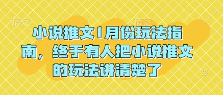 小说推文1月份玩法指南，终于有人把小说推文的玩法讲清楚了!-第二象限