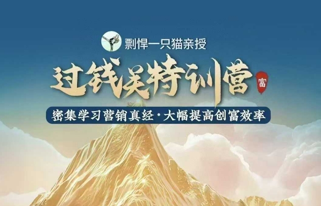 剽悍一只猫-过钱关特训营，学习营销真经 大幅度提高创富效率-第二象限