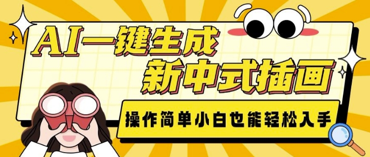AI一键生成新中式插画， 操作简单，小白也能轻松入手-第二象限