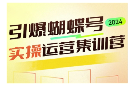 引爆蝴蝶号实操运营，助力你深度掌握蝴蝶号运营，实现高效实操，开启流量变现之路-第二象限