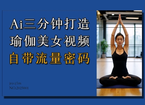 Ai3分钟打造瑜伽美女视频，自带流量密码-第二象限