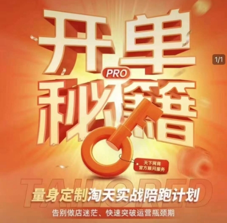 淘宝开单秘籍PRO，量身定制淘天实战陪跑计划，告别做店迷茫、快速突破运营瓶颈期-第二象限
