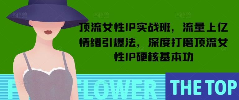 顶流女性IP实战班，流量上亿情绪引爆法，深度打磨顶流女性IP硬核基本功-第二象限