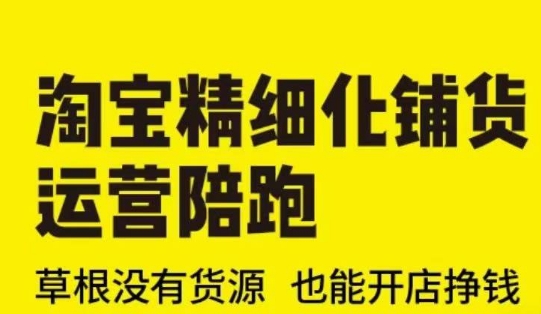 淘宝精细化铺货运营陪跑(部分更新至2025)，草根没有货源 也能开店挣钱-第二象限