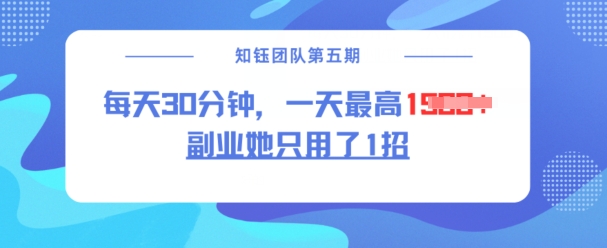 副业她只用了1招，每天30分钟，无脑二创，一天最高1.5k-第二象限