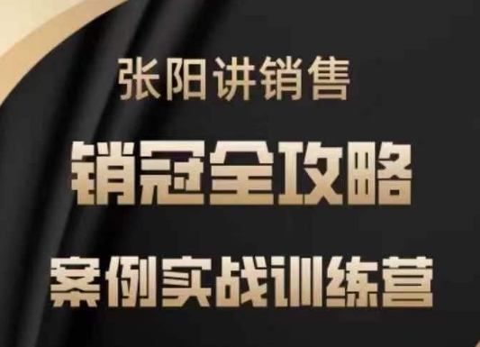 张阳讲销售实战训练营，​案例实战训练，销冠全攻略-第二象限