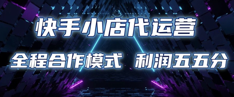 快手小店代运营 限时托管计划 合作模式 利润五五分成【揭秘】-第二象限
